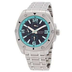 FX04651B NWT Nautica Fashion Men's Quartz Steel Authentic Watch